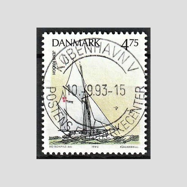 FRIMRKER DANMARK | 1993 - AFA 1046 - Sejlskibe - 4,75 Kr. flerfarvet - Pragt Stemplet 