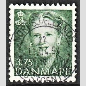FRIMRKER DANMARK | 1991 - AFA 982 - Dronning Margrethe - 3,75 Kr. grn - Lux Stemplet
