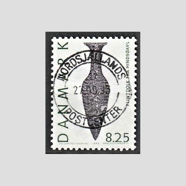 FRIMRKER DANMARK | 1992 - AFA 1010 - Nationalmuseets samlinger - 8,25 Kr. grn/sort - Lux Stemplet