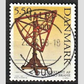 FRIM�RKER DANMARK | 1995 - AFA 1102 - Tycho Brahe - 5,50 Kr. flerfarvet - Lux Stemplet Valby