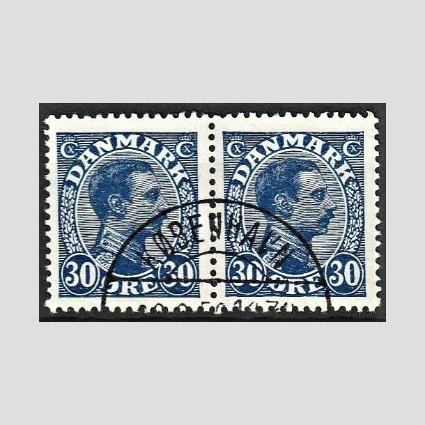 FRIMRKER DANMARK | 1925-26 - AFA 149 - Chr. X 30 re bl i par - Lux Stemplet