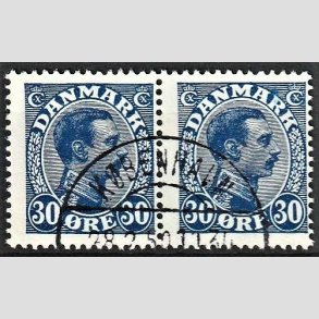 FRIMRKER DANMARK | 1925-26 - AFA 149 - Chr. X 30 re bl i par - Lux Stemplet
