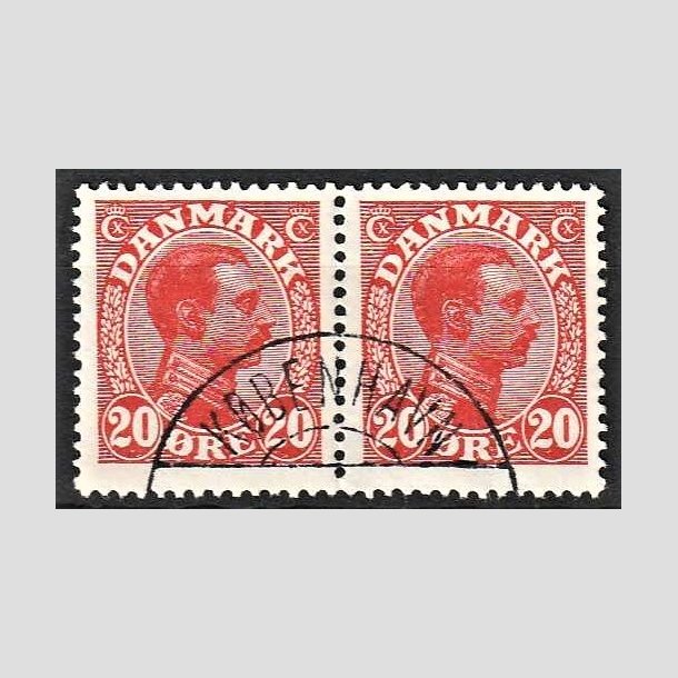 FRIMRKER DANMARK | 1925-26 - AFA 147 - Chr. X 20 re rd i par - Lux Stemplet