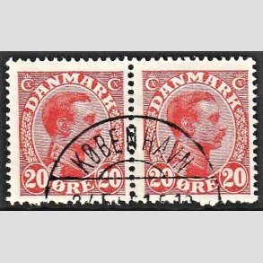 FRIMRKER DANMARK | 1925-26 - AFA 147 - Chr. X 20 re rd i par - Lux Stemplet