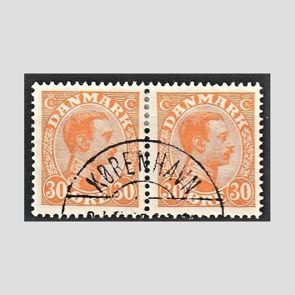 FRIMRKER DANMARK | 1921-22 - AFA 127 - Chr. X 30 re orange i par - Lux Stemplet