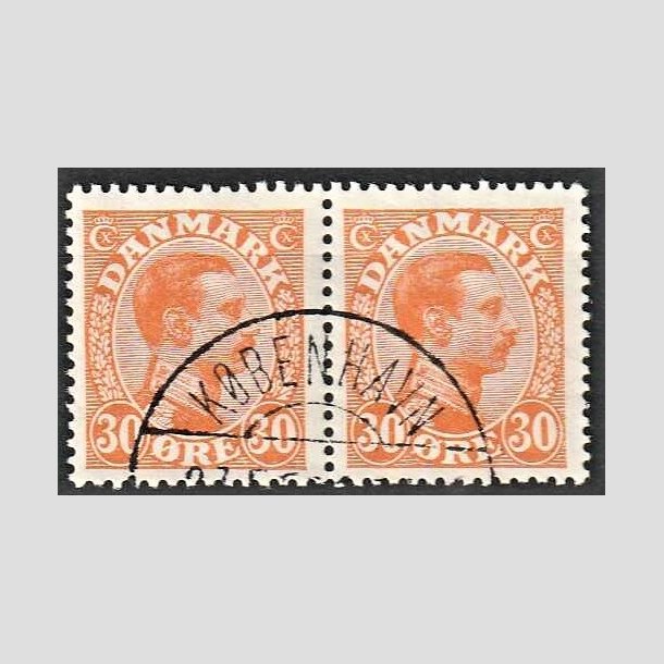 FRIMRKER DANMARK | 1921-22 - AFA 127 - Chr. X 30 re orange i par - Lux Stemplet