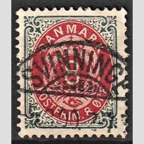 FRIM�RKER DANMARK | 1895 - AFA 25By - 8 �re gr�/r�d - Lux Stemplet Svinninge