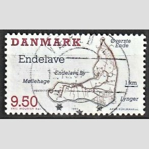 FRIM�RKER DANMARK | 1995 - AFA 1089 - Danske sm��er - 9,50 Kr. flerfarvet - Pragt Stemplet