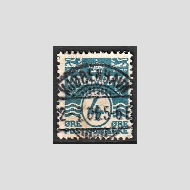 FRIMRKER DANMARK | 1905-06 - AFA 45 - Blgelinie 4 re bl Krone III - Lux Stemplet 