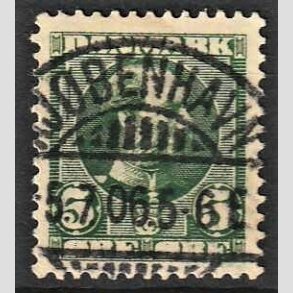 FRIMRKER DANMARK | 1905-06 - AFA 52 - Chr. IX 5 re grn - Lux Stemplet