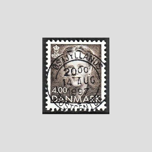 FRIMRKER DANMARK | 1996 - AFA 1122 - Dronning Margrethe - 4,00 Kr. brun - Pragt Stemplet