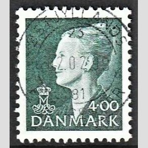 FRIMRKER DANMARK | 1997 - AFA 1152 - Dronning Margrethe II - 4,00 Kr. grn - Pragt Stemplet