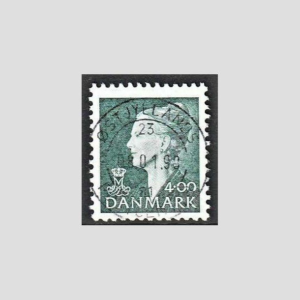 FRIMRKER DANMARK | 1997 - AFA 1152 - Dronning Margrethe II - 4,00 Kr. grn - Pragt Stemplet