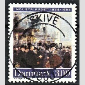 FRIM�RKER DANMARK | 1988 - AFA 913 - Industrir�det 150 �r - 3,00 Kr. flerfarvet - Pragt Stemplet