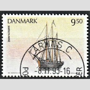 FRIM�RKER DANMARK | 1993 - AFA 1048 - Sejlskibe - 9,50 Kr. flerfarvet - Pragt Stemplet