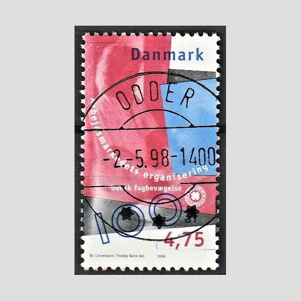 FRIMRKER DANMARK | 1998 - AFA 1166 - Arbejdsmarkedet - 4,75 Kr. flerfarvet - Pragt Stemplet (Udsgt kvalitet)