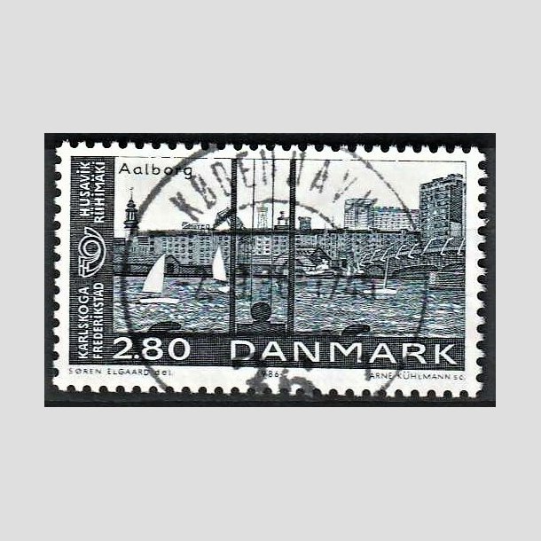 FRIMRKER DANMARK | 1986 - AFA 859 - Venskabsbyer - 2,80 Kr. bl - Pragt Stemplet