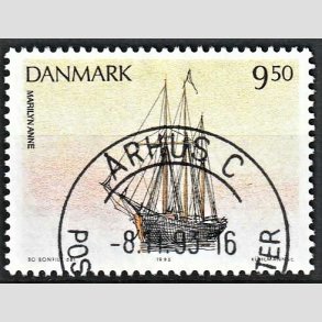 FRIM�RKER DANMARK | 1993 - AFA 1048 - Sejlskibe - 9,50 Kr. flerfarvet - Pragt Stemplet