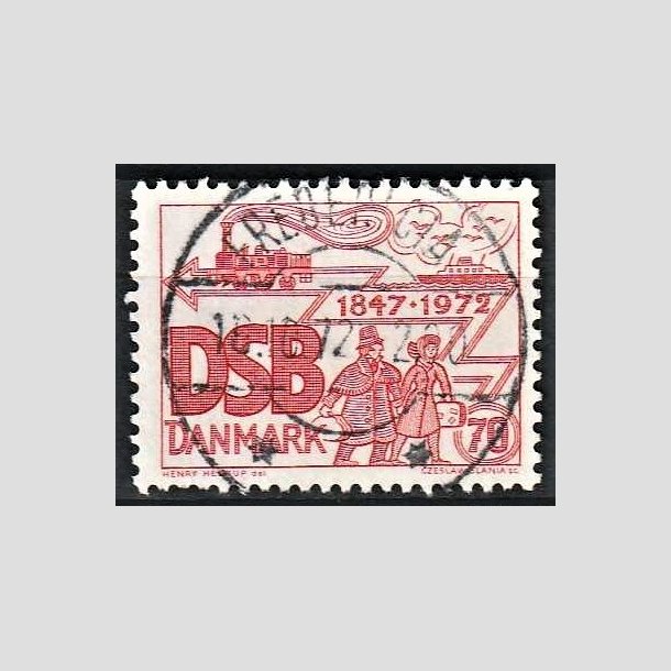 FRIMRKER DANMARK | 1972 - AFA 525 - D.S.B 125 r - 70 re rd - Pragt Stemplet Fredericia