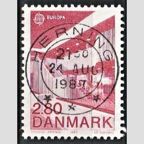 FRIM�RKER DANMARK | 1987 - AFA 882 - Europam�rker - 2,80 Kr. r�d - Pragt Stemplet Herning