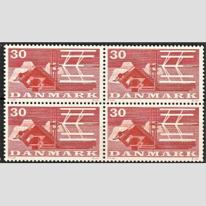 FRIMRKER DANMARK | 1960 - AFA 382 - Landbrugsmotiver - 30 re rd i 4-blok - Postfrisk
