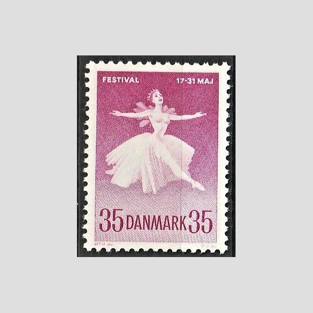 FRIMRKER DANMARK | 1959 - AFA 377 - Ballet og Musikfestival - 35 re rdlilla - Postfrisk