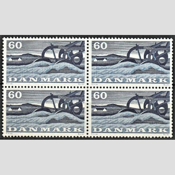 FRIMRKER DANMARK | 1960 - AFA 383 - Landbrugsmotiver - 60 re bl i 4-blok - Postfrisk