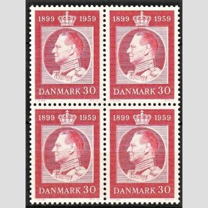 FRIMRKER DANMARK | 1959 - AFA 374 - Frederik IX 60 r. - 30 re rd i 4-blok - Postfrisk