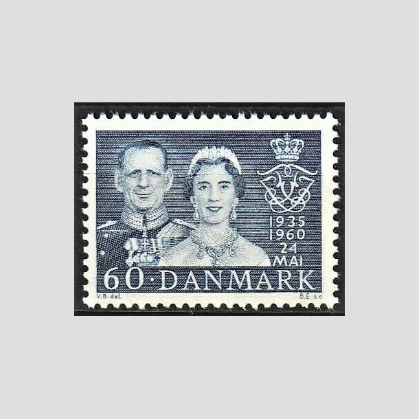 FRIMRKER DANMARK | 1960 - AFA 385 - Slvbryllup - 60 re bl - Postfrisk