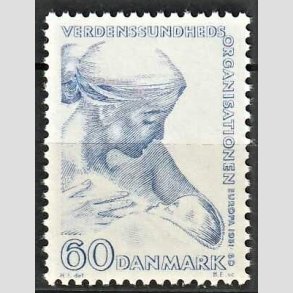 FRIMRKER DANMARK | 1960 - AFA 388 - WHO - 60 re bl - Postfrisk