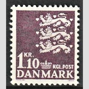 FRIMRKER DANMARK | 1965 - AFA 436 - Rigsvben - 1,10 kr. mrkviolet - Postfrisk