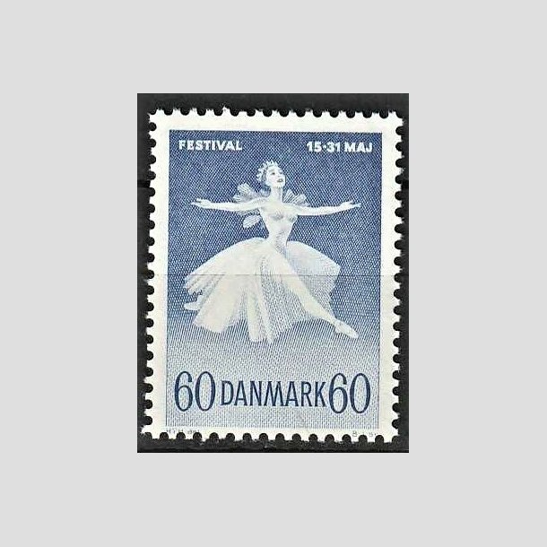 FRIMRKER DANMARK | 1962 - AFA 406F - Ballet- og musikfestival - 60 re mrkbl - Postfrisk