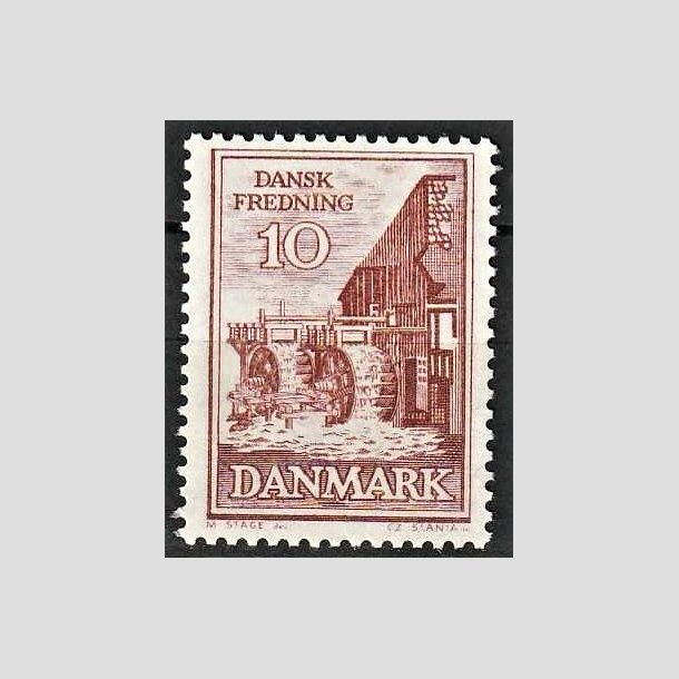 FRIMRKER DANMARK | 1962 - AFA 407F - Fredningsserie - 10 re rdbrun - Postfrisk