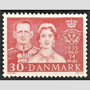 FRIMRKER DANMARK | 1960 - AFA 384 - Slvbryllup - 30 re rd - Postfrisk