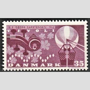FRIMRKER DANMARK | 1962 - AFA 410F - Georg Carstensen, Tivoli - 35 re rdviolet - Postfrisk