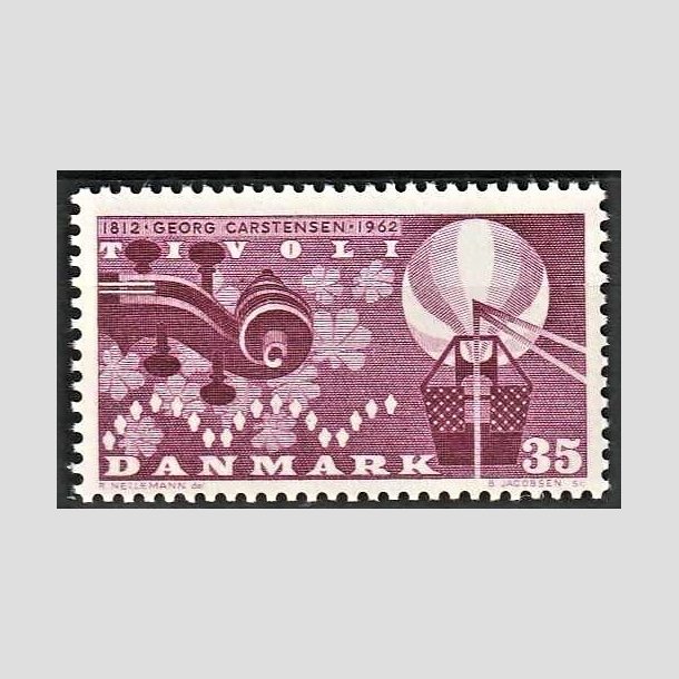 FRIMRKER DANMARK | 1962 - AFA 410F - Georg Carstensen, Tivoli - 35 re rdviolet - Postfrisk