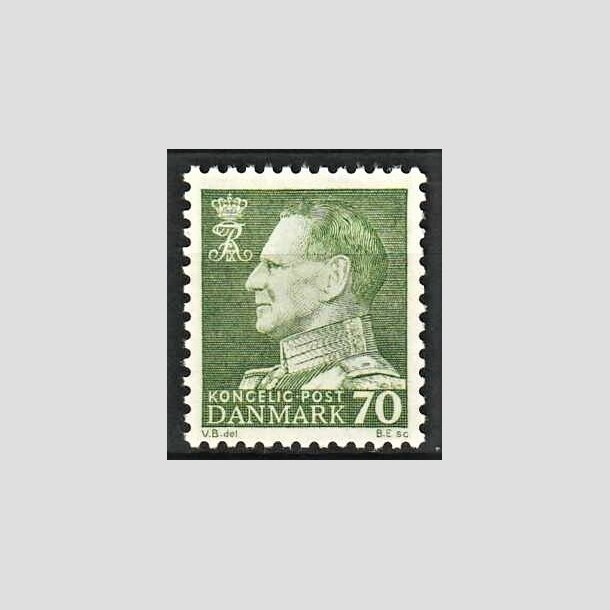 FRIMRKER DANMARK | 1962 - AFA 399 - Frederik IX - 70 re grn - Postfrisk