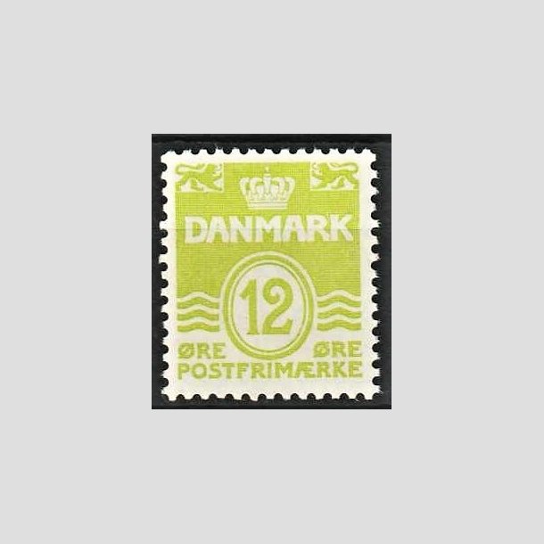 FRIMRKER DANMARK | 1952-53 - AFA 335 - 12 re lysgrn - Postfrisk