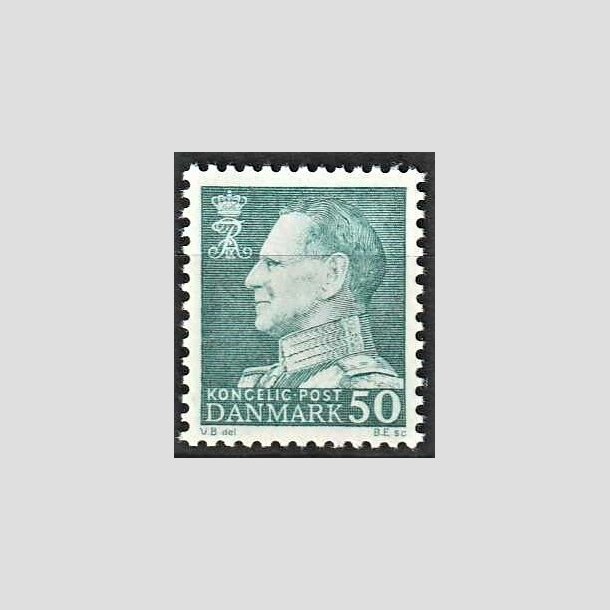 FRIMRKER DANMARK | 1962 - AFA 397F - Frederik IX - 50 re blgrn - Postfrisk