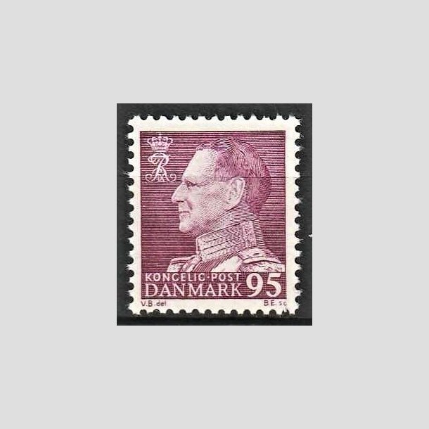 FRIMRKER DANMARK | 1963 - AFA 419 - Frederik IX - 95 re mrkrdlilla - Postfrisk