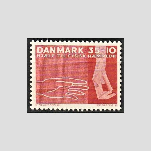 FRIMRKER DANMARK | 1963 - AFA 418F - Hjlp til fysisk hmmede - 35 + 10 re rd - Postfrisk