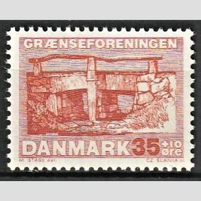 FRIMRKER DANMARK | 1964 - AFA 422F - Grnseforeningen - 35 + 10 re brunrd - Postfrisk