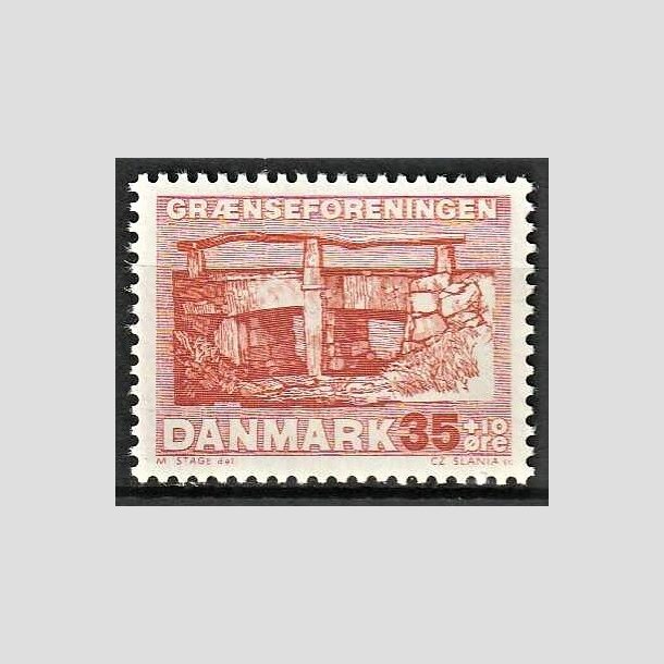 FRIMRKER DANMARK | 1964 - AFA 422F - Grnseforeningen - 35 + 10 re brunrd - Postfrisk