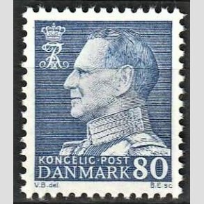 FRIMRKER DANMARK | 1965 - AFA 433 - Frederik IX - 80 re bl - Postfrisk