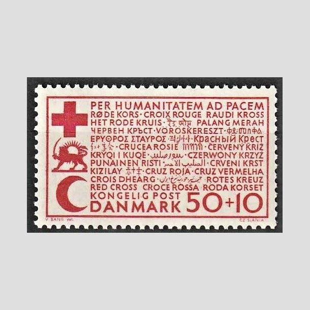 FRIMRKER DANMARK | 1966 - AFA 441F - Dansk Rde Kors - 50 + 10 re rd - Postfrisk
