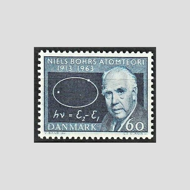 FRIMRKER DANMARK | 1963 - AFA 421 - Niels Bohr - 60 re bl - Postfrisk