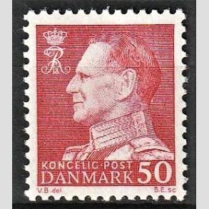 FRIMRKER DANMARK | 1965 - AFA 432 - Frederik IX - 50 re rd - Postfrisk