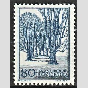 FRIMRKER DANMARK | 1966 - AFA 446 - Fredningsserie. Holte All - 80 re bl - Postfrisk