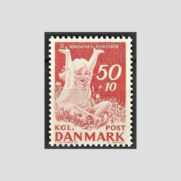 FRIMRKER DANMARK | 1965 - AFA 439F - Brnenes Kontor - 50 + 10 re rd - Postfrisk