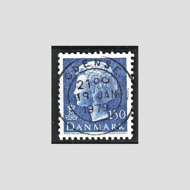 FRIMRKER DANMARK | 1978 - AFA 654 - Dronning Margrethe - 150 re bl - Lux Stemplet Odense
